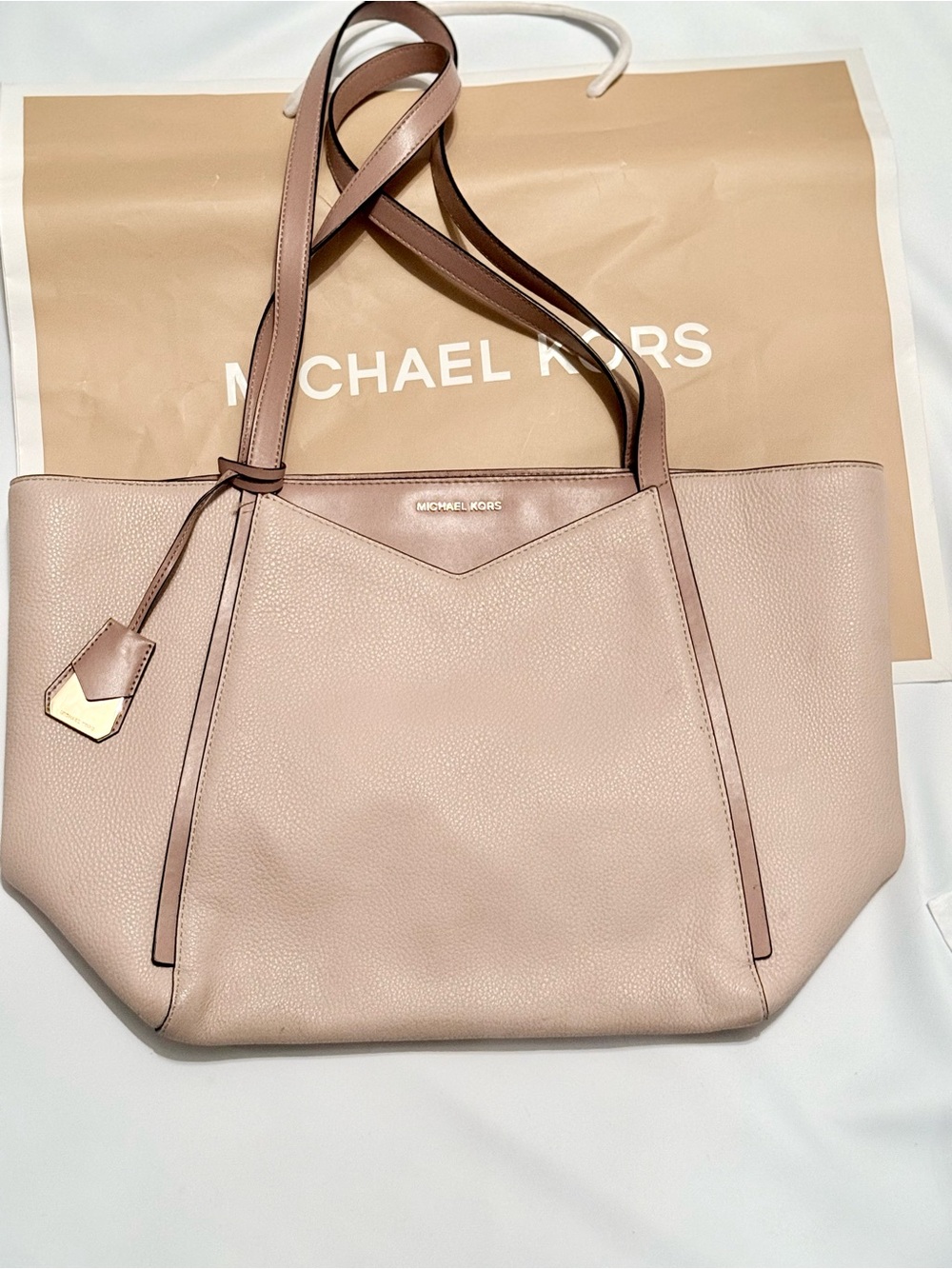 Michael Kors Pebbled Leather Tote in Blush
